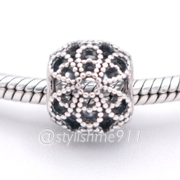 Authentic pandora Beaded Openwork Flower Charm - 791282 - Picture 1 of 9